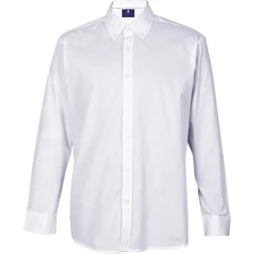 Mens Prime Cotton Lounge Long Sleeve White Front
